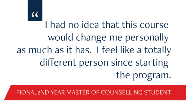 Fiona Master of Counselling Student